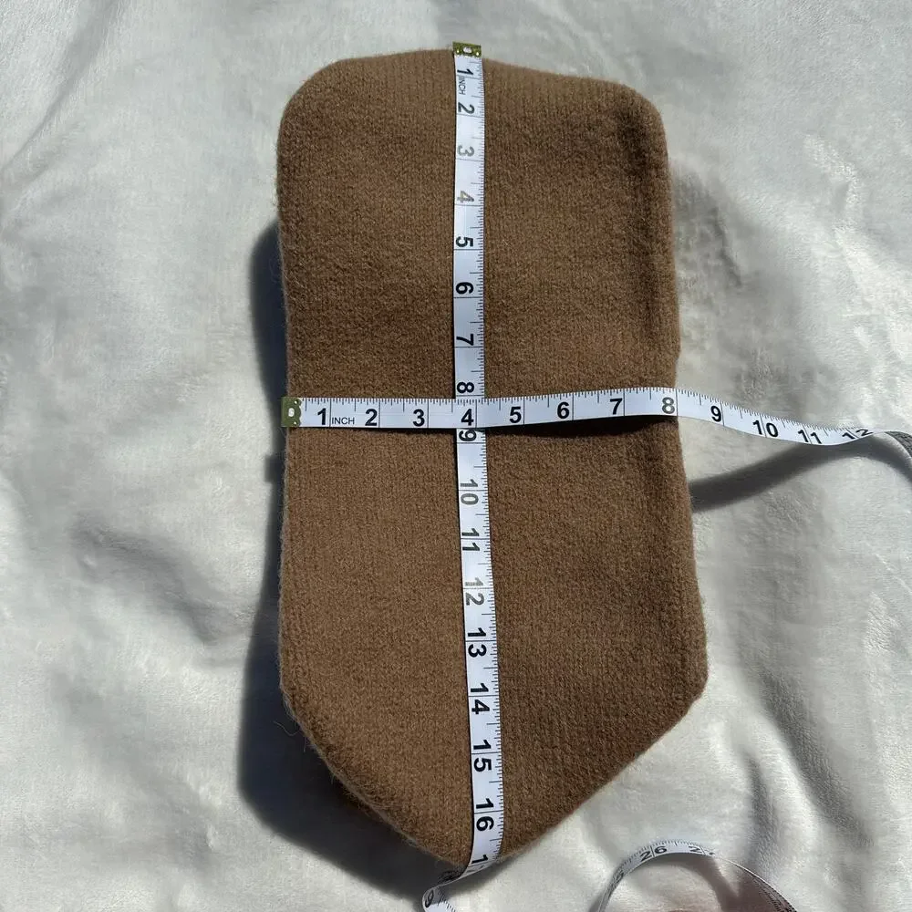 Lauren Manoogian Baby Bindle Bag Putty Cork Camel Highland Wool Alpaca Knit NWT - Picture 13 of 16